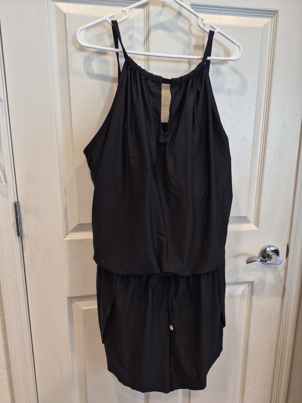 5/25 Time and Tru Black Sleeveless Halter Romper Swimsuit